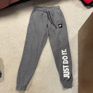 Grey Nike sweatpants